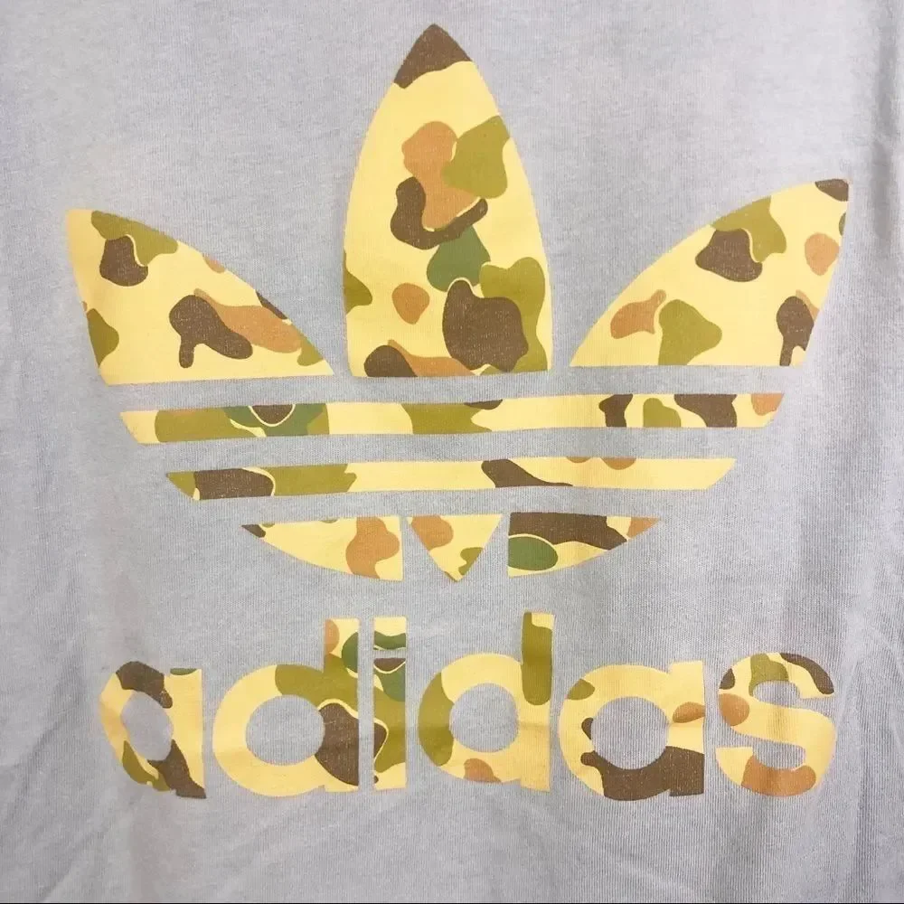 ADIDAS | Camo Logo Gray Short Sleeve Tee X-Large